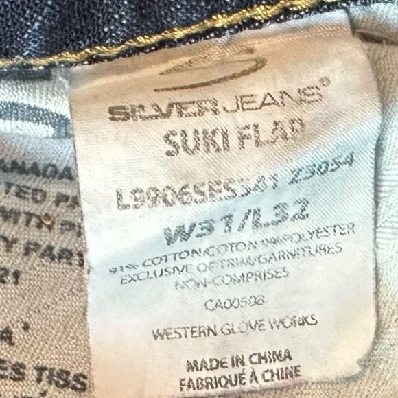 Silver Jeans Suki Flap Bootcut Embroidered Pockets Size 31 x 32 Medium Wash - Picture 7 of 7